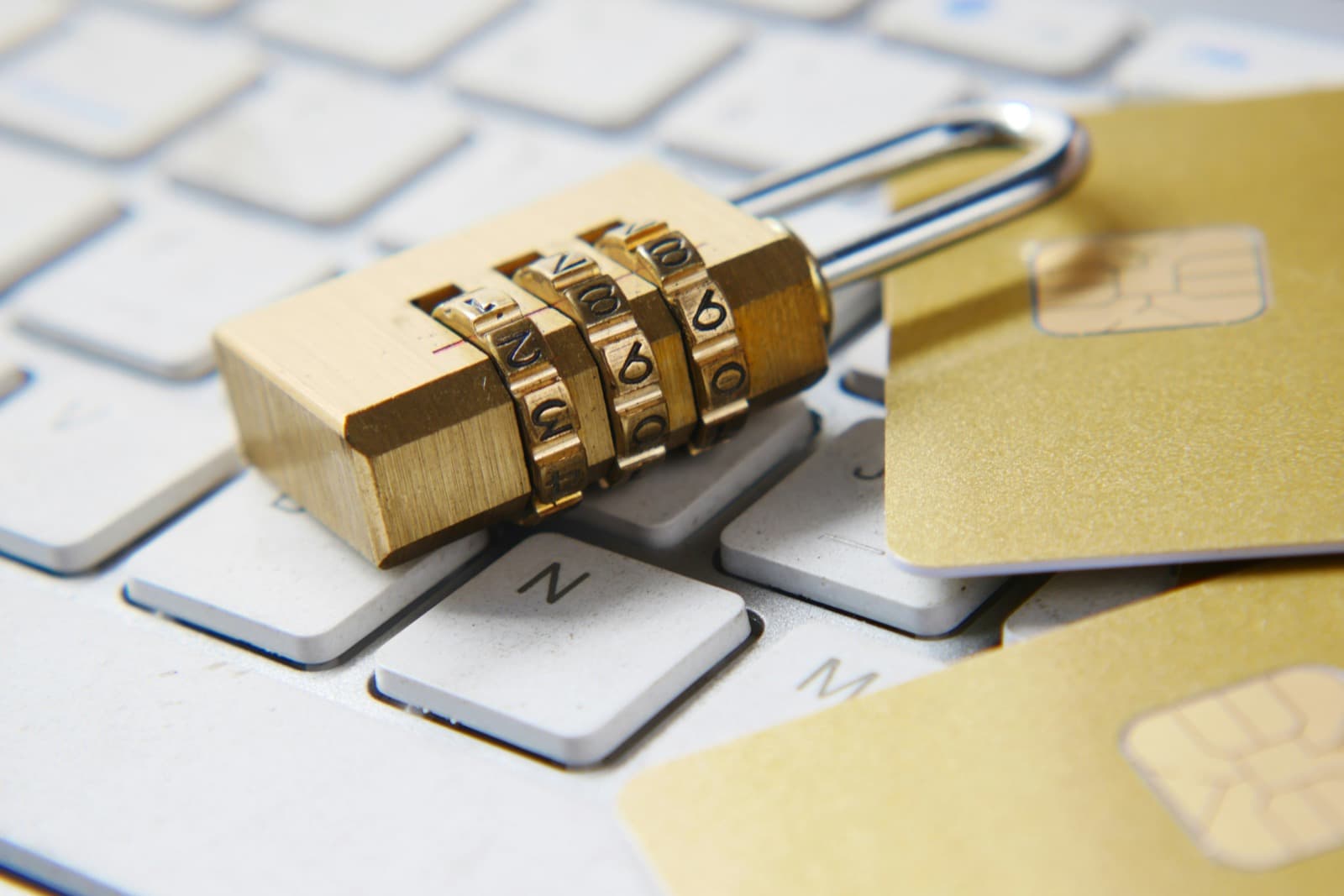 A closed padlock
