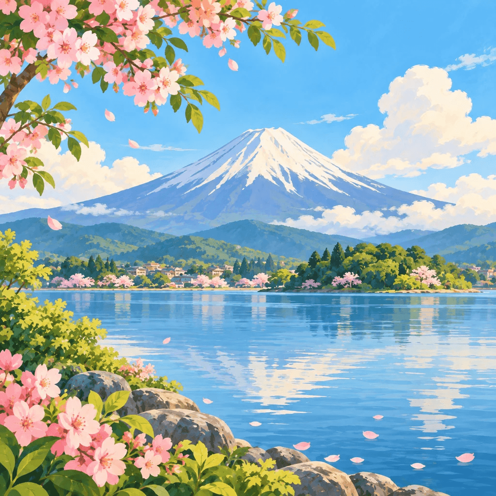 The illustrated Mount Fuji stamp from Pond Passport