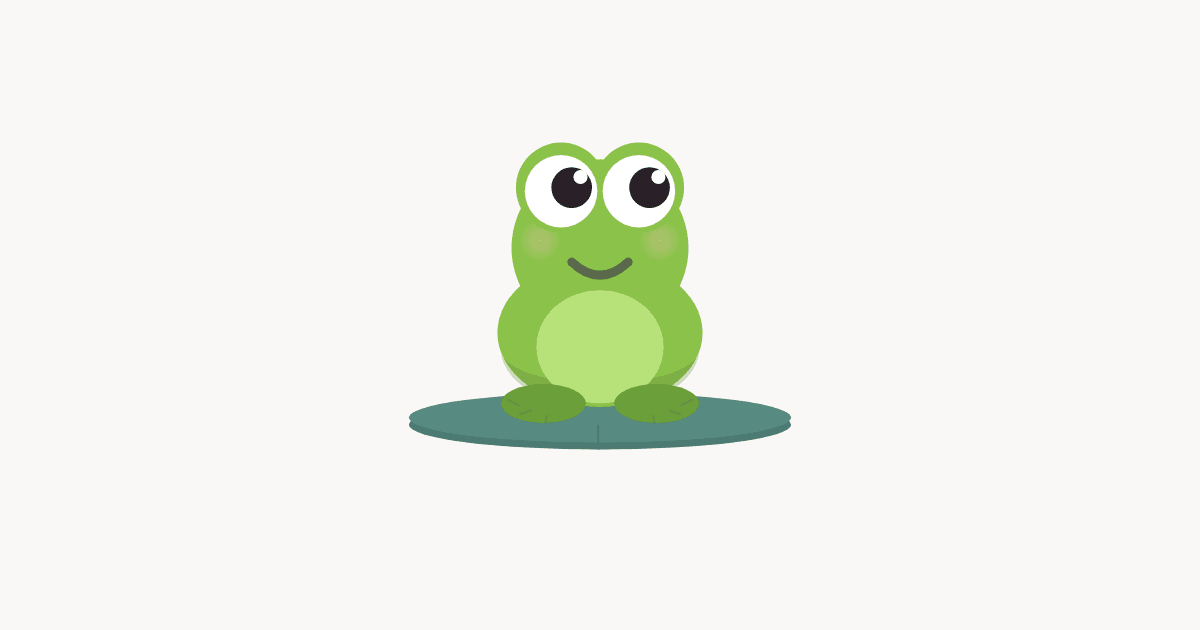 The YourPond frog mascot